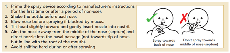 Correct administration of INCS